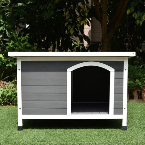 Animal Valley – Niche à chien toit plat en plastique – Dimensions 116x82x79cm – Étanchéité optimale – Pour chiens de taille moyenne à grande