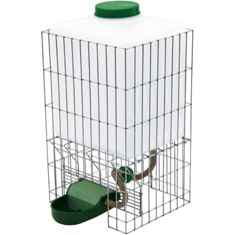 Abreuvoir automatique à réserve 20 litres Gaun avec cage protectrice • Distributeur d'eau volailles, chiens, chats