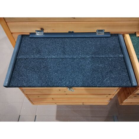 Animal Valley – Pondoir supplémentaire pour poulailler Landais et Challans – Toit en shingle noir – Dimensions L. 60 x l. 34 x H. 30 cm – Bois durable