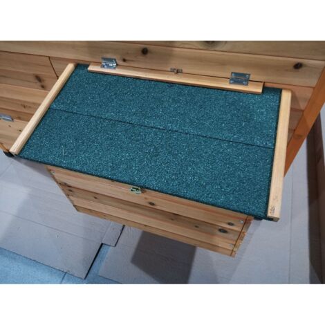 Animal Valley – Pondoir supplémentaire pour poulailler Cémani XXL – Dimensions L. 60 x l. 34 x H. 30 cm – Toit en shingle vert – Confort optimal pour la ponte