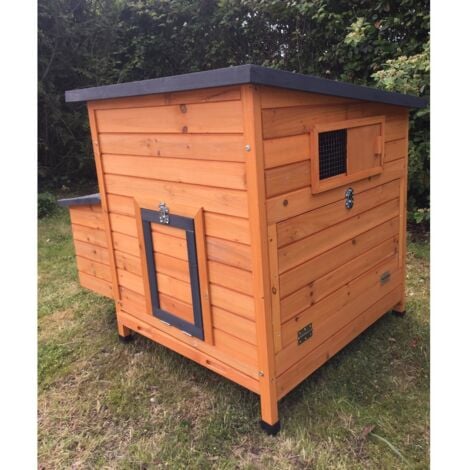 Poulailler Sussex Xl 6 À 10 Poules Bois Fsc Toit Shingle Ouvrant