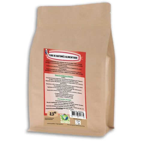 Terre De Diatomée Blanche Non-calcinée Alimentaire Pour Volailles Doypack 2,5kg - Prefor