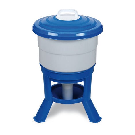 Abreuvoir Volailles Plastique Avec Pieds Imperial Easy Clean 40l Bleu Et Blanc - Gaun