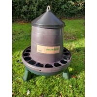 Mangeoire pour volailles en plastique recyclé 4kg – Écologique – Sur pieds – Pour poulailler et basse-cour – Gaun