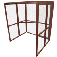 Poulailler Direct – Extension parc grillagé pour poulailler Gaulois II – Grillage galvanisé résistant à la rouille – Structure en bois de 25 x 30 mm – Hauteur 140 cm