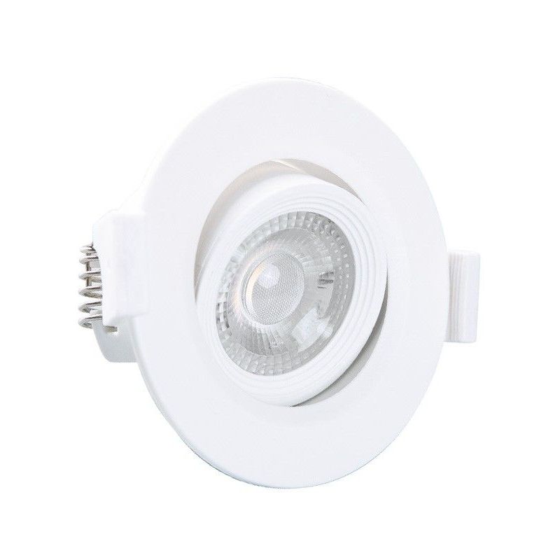 Spot LED orientable 5 W encastrable noir lampe spot angle 38 GU10 trou 75 mm Bianco caldo