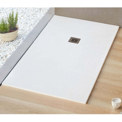 Sanycces – Receveur de douche extra plat 80 x 150 cm – Surface ardoisée rectangulaire – Antidérapant classe 3 – Sanydur léger et hygiénique (1/5)
