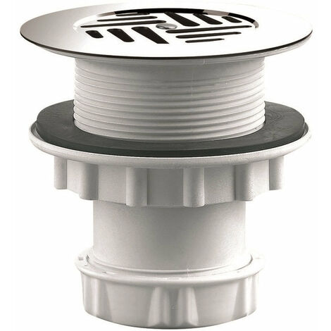 Valentin – Bonde de douche verticale Ø60mm – Sortie verticale Ø40mm – Garde d'eau 17mm – Serrage 10 à 30mm pour receveurs de douche (1/3)
