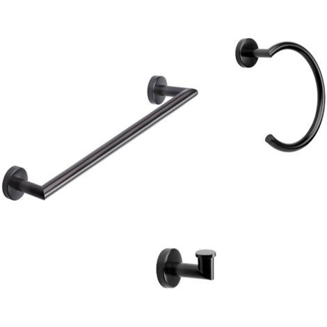 Ensemble d'accessoires salle de bain DARK noir mat (1/4)