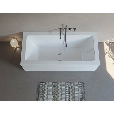 Baignoire rectangulaire CUBE blanche 190x90  Tablier non inclus