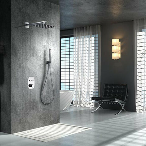 Kit de douche thermostatique encastré HIDRA chromé (1/5)