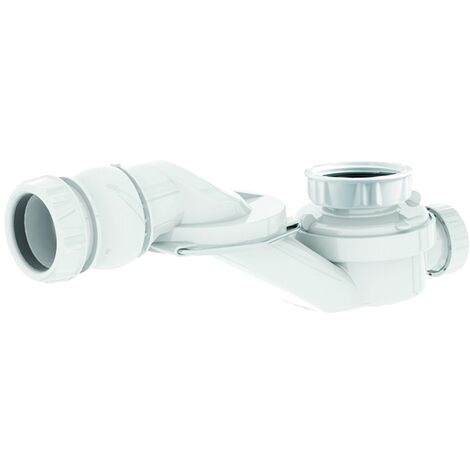 Valentin – Siphon baignoire extra-plat – Débit 70 l/min – Encombrement 95 mm – Garde d'eau 50 mm – Polypropylène pour baignoires îlots