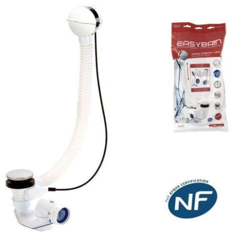 Vidage baignoire NICOLL avec siphon extra-plat inclus