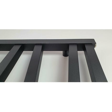 Radiateur sèche-serviettes eau chaude design CYRKA 97 x 50 cm noir mat
