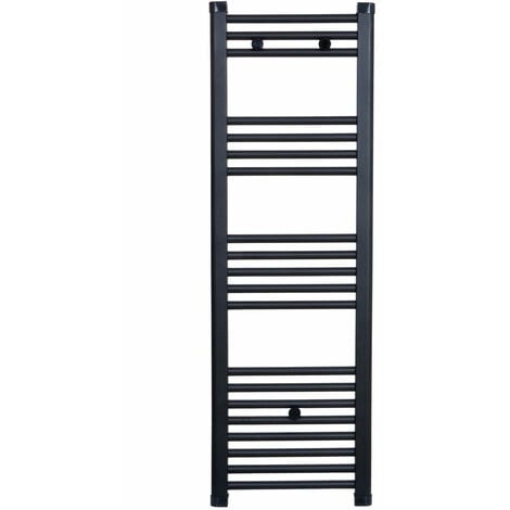 Radiateur sèche-serviettes eau chaude CODA 120 x 40 cm noir mat