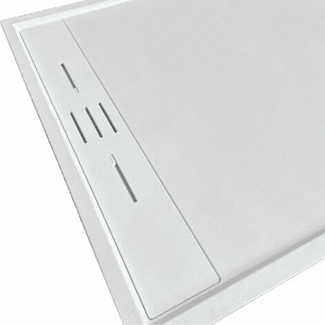 Receveur de douche 80 x 180 cm extra plat SALVI en SoliCast® surface ardoisée blanc