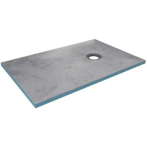 Receveur de douche à carreler 90 x 185 cm avec natte étanche DINO 4 pentes