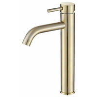 Robinet mitigeur lavabo réhaussé SLIGO or brossé