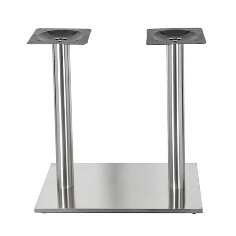 2X Edelstahl Untergestell Tischbein Tischplattenträger Säule Sockelfüße Tischfuß 