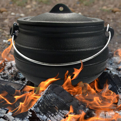 Dutch Oven Feuerkessel Deckelheber Kessel Bräter Pfanne BBQ Camping 4,5 QT Guss 