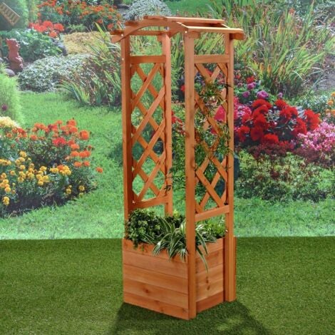 Rankhilfe Pflanzkasten Rosenbogen Pergola Spalier Garten Holz