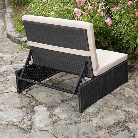 Lounge Sitzgarnitur Gartenset Gartenmöbel GartenSitzgruppe 2 Sessel Tisch Rattan