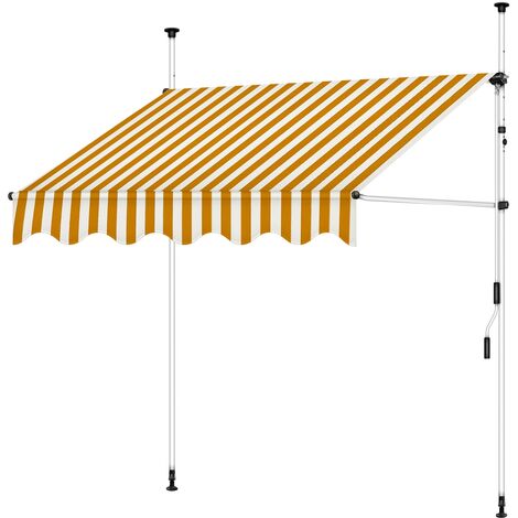 Markise - 250 x 120 cm - Weiß und Orange