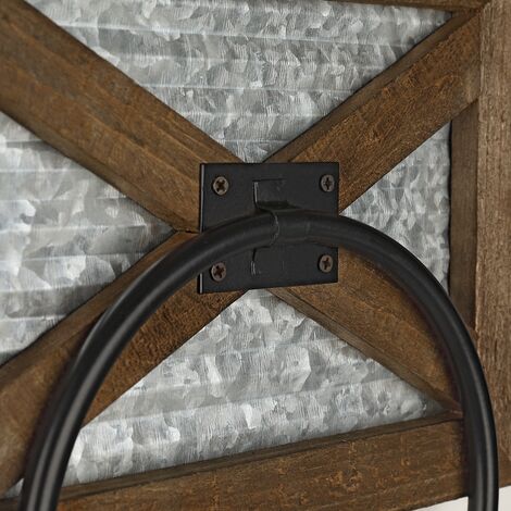 Wandmontierter Handtuchhalter Aus Holz – Für Gerollte Handtücher, Rustikales Design, Einfach Zu Installieren