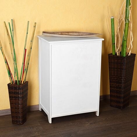 Kommode Schrank Regal Sideboard Badschrank Shabby Chic weiß Holz Beistellschrank