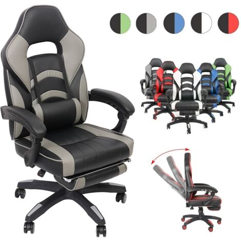 Bürostuhl Schreibtischstuhl Gaming Stuhl Chefsessel Racing Stuhl Drehstuhl Schwarz / Rot