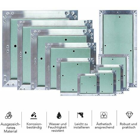 GK-Einlage Gipskarton 20x30CM Aluminium Revisionsklappe Revisionstür Wartungstür