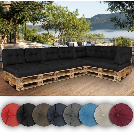 Palettenpolster Anthrazit VidaXL Palettenkissen Für Europaletten – 58x58x10 Cm, Anthrazit, Polyester, Wasserabweisend, Hohlfaserfüllung, Für Indoor & Outdoor, Sitzkissen Für Palettenmöbel