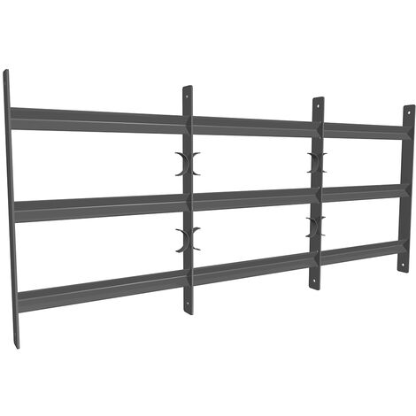 Fenstergitter Einbruchschutz Balkongeländer Stabgeländer 45x50-90CM Stahl Safe Sicherheitsgitter aus Stahl