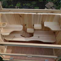 Nagerkäfig Kleintierstall Mäusekäfig Holz verschiedene Etagen Hamsterkäfig