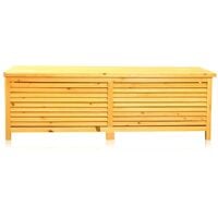 Auflagenbox 140CM Kissenbox Holz Gartentruhe Gartenbox Auflagentruhe Truhe Grau 
