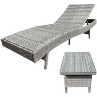 Polyrattan Sonnenliege Gartenliege verstellbar Terrassenliege