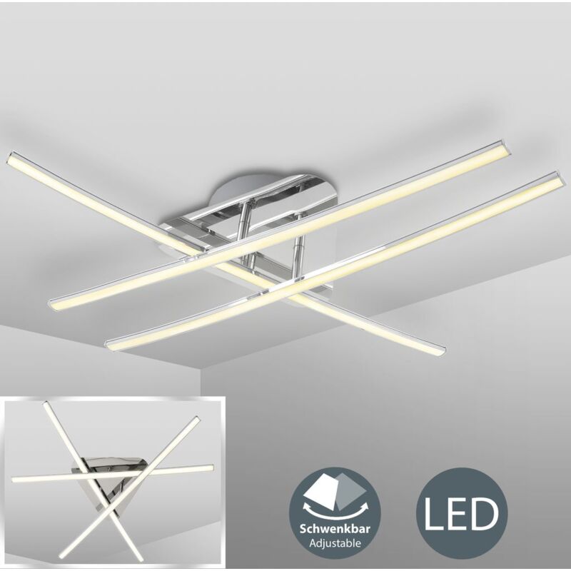 matt- Wohnzimmer Decken-Leuchte Decken-Lampe LED Design nickel modern 3-flammig