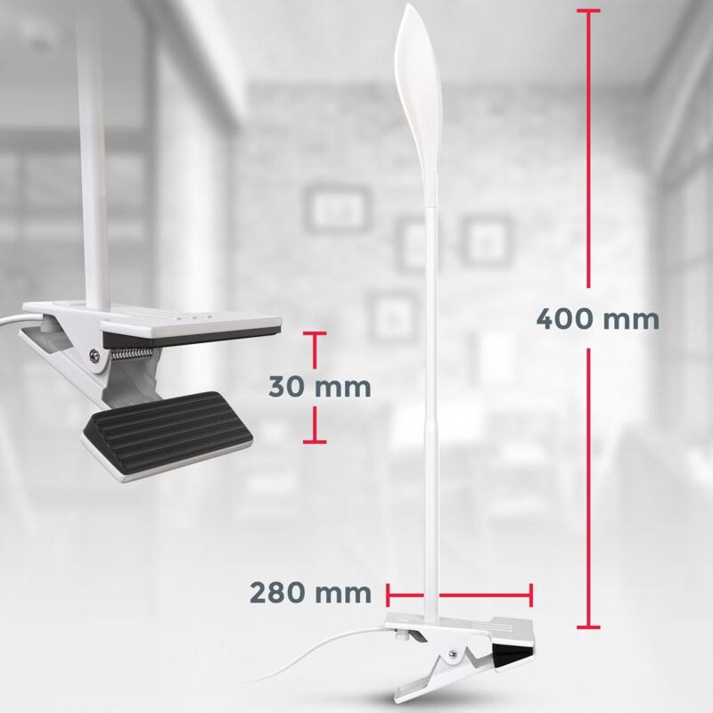 LED Leselampe Tischlampe Verschleißschutz Polster Klemmleuchte 360 Grad Gedreht 