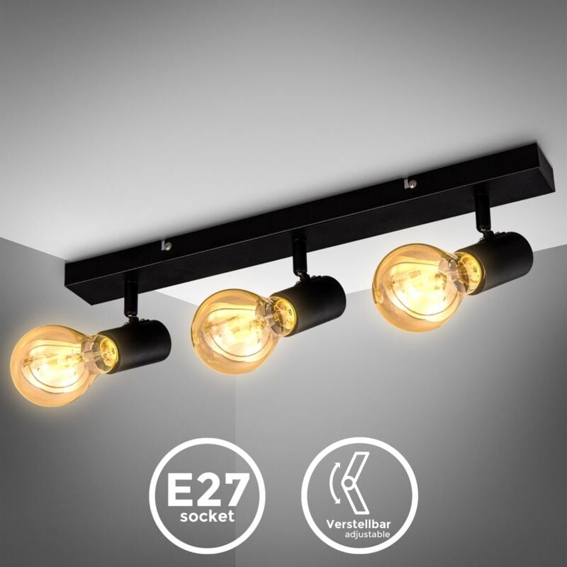 Retro Deckenlampe Vintage Deckenleuchte Spot matt Industrie Wohnzimmer Flur  E27 | Deckenlampen
