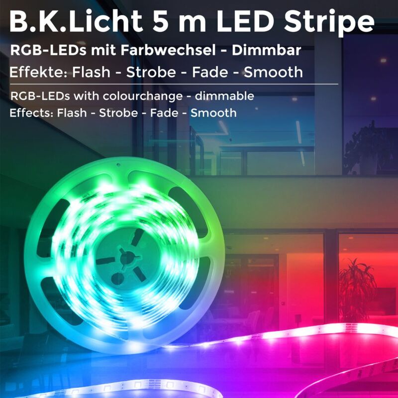 15m LED Stripe Lichtleiste Streifen Band Licht Leuchte Lichterkette 3x5m  dimmbar