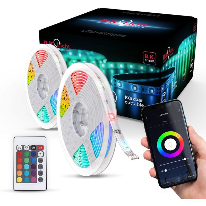 RGB Bluetooth Funk LED Strip Stripe Stripes Streifen Beleuchtung Smar,  10,99 €