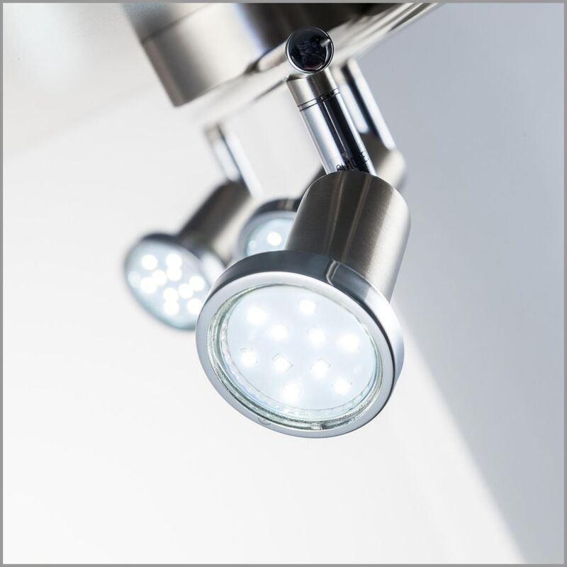 Deckenleuchte LED Wohnzimmer GU10 schwenkbar Metall Lampe 4-flammig Decken-Spot