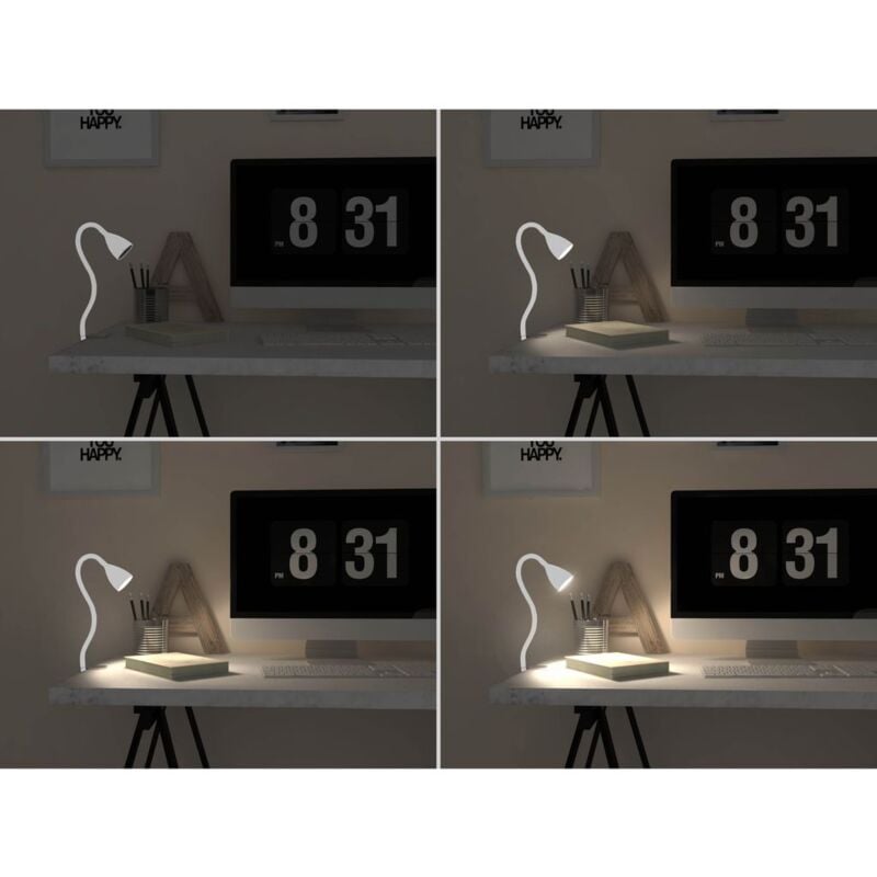 LED KlemmLeuchte Klemmlampe Tischleuchte Dimmbar Büroleuchte Nachttisch-Lampe DE 
