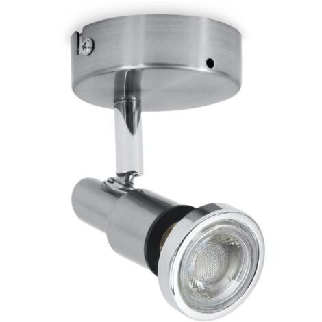 Deckenstrahler Badezimmer 1er GU10 Decken-Spot Badlampe Wand-Leuchte IP44 5W LED