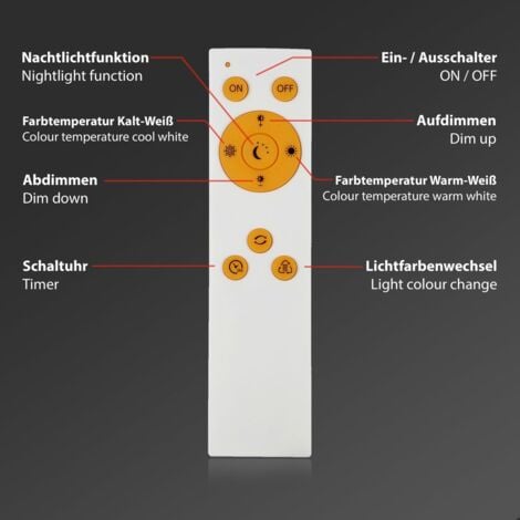 LED Panel Dimmbar Fernbedienung CCT 24W weiß Metall-Kunststoff Briloner