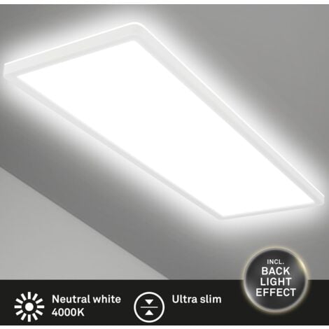 Briloner Deckenlampe LED Panel Ultra Flach Backlighteffekt Weiß