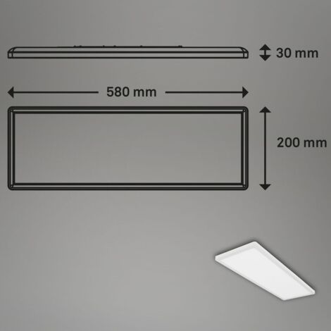 Briloner Deckenlampe LED Panel Ultra Flach Backlighteffekt Weiß