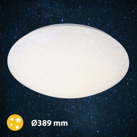 LED Deckenlampe Deckenleuchte Sternenhimmel Ø39cm weiß Metall 16W Briloner