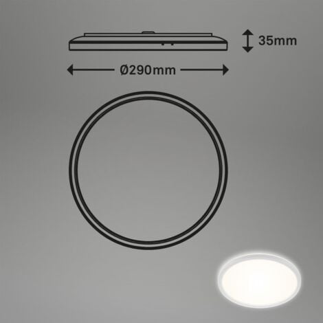 LED Bad-Deckenleuchte, weiß, LED/18W