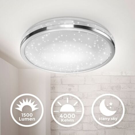 2er 15W LED Deckenlampe Sternenhimmel Deckenleuchte Wohnzimmer Küchen Warmweiß 